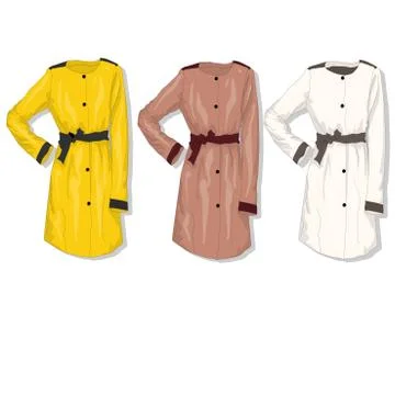 Female coat. Vector. Stockillustratie