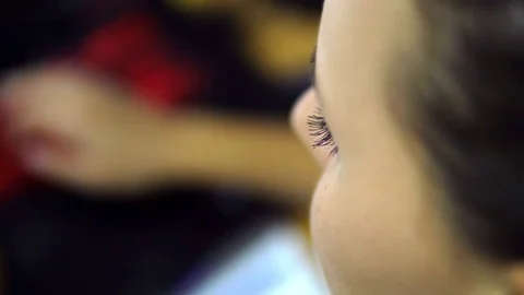 Female computer programmer coding, hacking in dark room, cinematic dof Stock Footage 81265060