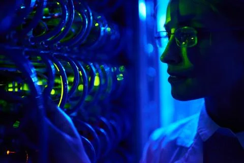 Female Computer Scientist 스톡 사진