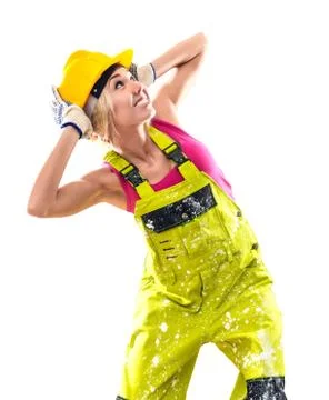 Female construction worker Stock Photos