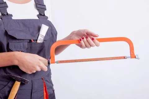 Female construction worker Foto stock