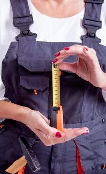 Female construction worker 写真素材