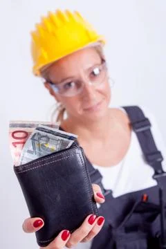 Female construction worker Foto stock