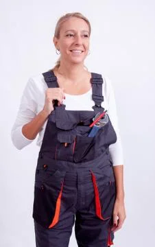 Female construction worker Foto stock