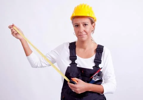 Female construction worker Foto stock
