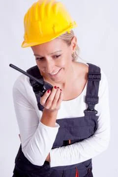 Female construction worker 写真素材