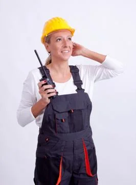 Female construction worker Stock Photos