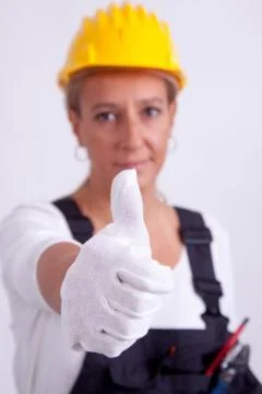 Female construction worker 写真素材