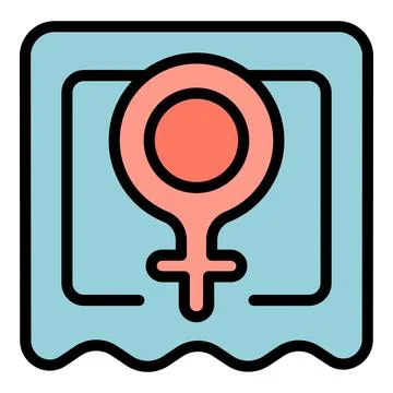 Female contraception icon vector flat Stock Illustration