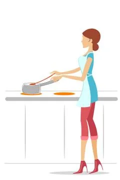 Female cook Stock-Illustration