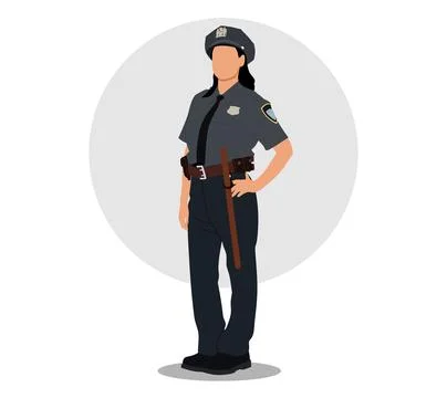 Female cop Ilustración de archivo