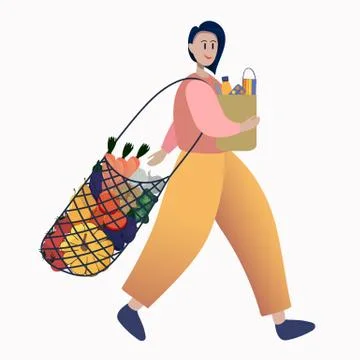 A female customer bought Illustrazione stock