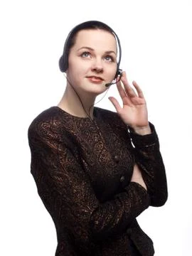 Female customer service representative Foto stock