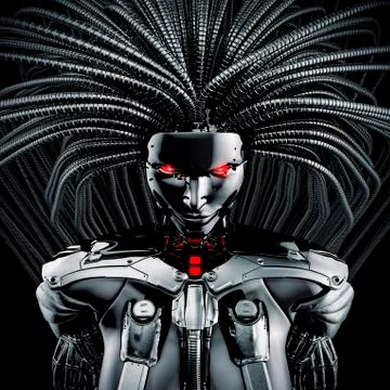 Female cyborg concept Stock-Illustration