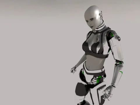 Female cyborg 스톡 일러스트