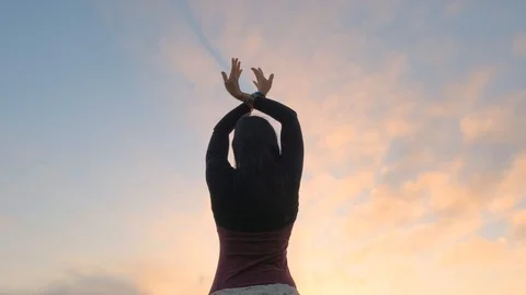 Female dance in the field Stock Footage 117295636