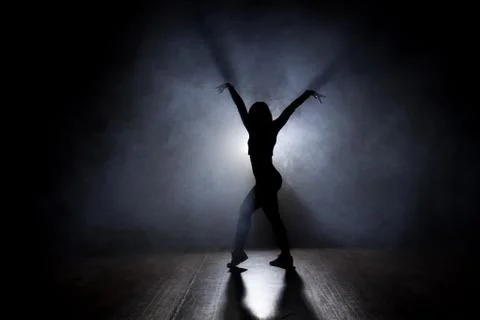 Female Dancer Backlit Stock Photos