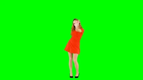 Female Dancer on Green Screen Stock Footage 99506427