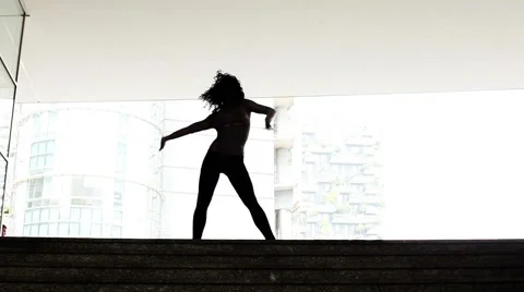 Female dancer performing in the city Stock Footage 57272924
