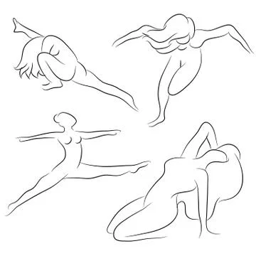 Female dancers Stock Illustration