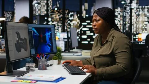 Female developer creates Mars based virtual station using AI tech 스톡 사진