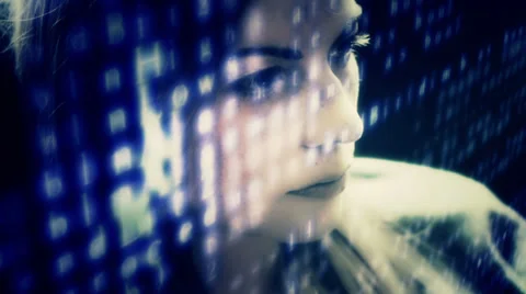 A female developer debugs code Stock Footage 39024899