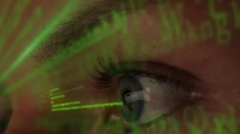 Female Developer with Futuristic Code Hologram Hud. Hi-tech Concept Stock Footage 52851239