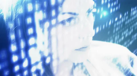 A female developer hacking a virus Stock Footage 39024914
