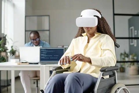Female Developer with Headset Stock Photos