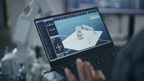 Female Developer Typing At Laptop Stock Footage 182947230