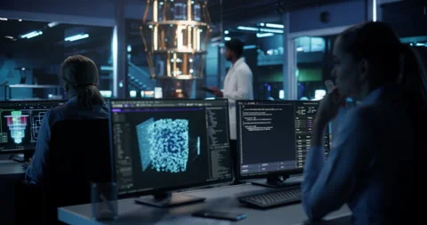 Female Developer Working on AI Model on Computer Stock Footage 318965438