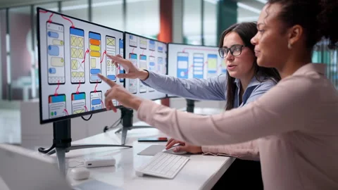 Female Developers Designing UX/UI Stock Footage 328713814