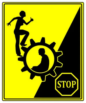 Female Discrimination at Work Illustrazione stock