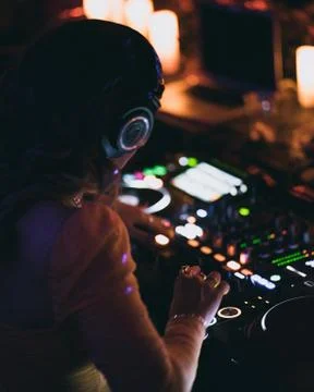 Female DJ Stock Photos