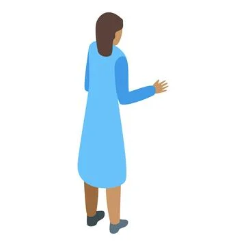 Female doctor explaining something using hand gestures Illustrazione stock