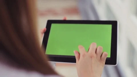 Female doctor hands with a tablet computer with green screen. Modern medicine. Stock Footage 77180865