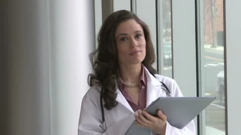 Female Doctor - Mid 30's Happy (3 of 3) Stock Footage