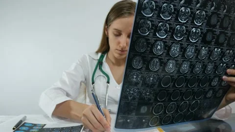 Female doctor in the process of work Stock Footage 88294631