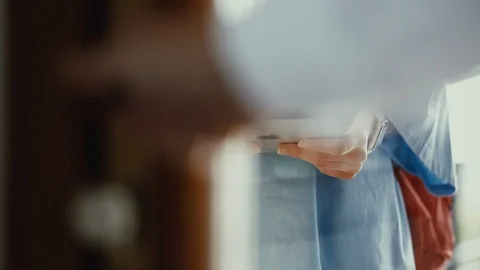 Female doctor using digital tablet in hospital Stock Footage 126216390