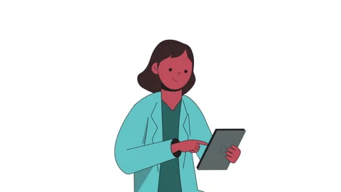 Female doctor using a digital tablet Stock Footage 345575388