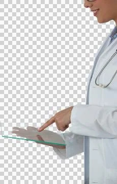Female doctor using digital tablet イラスト素材