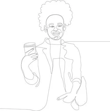 Female drinking lemonade Stock Illustration