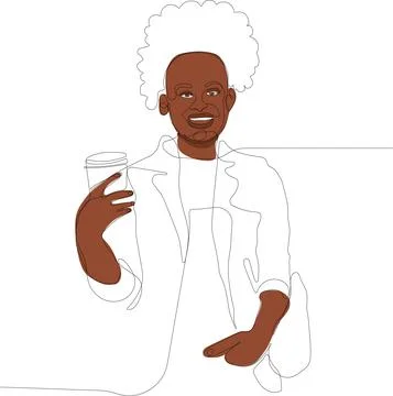 Female drinking lemonade Stock Illustration