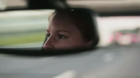 Female Driver on the Highway Stock-Footage 55789815