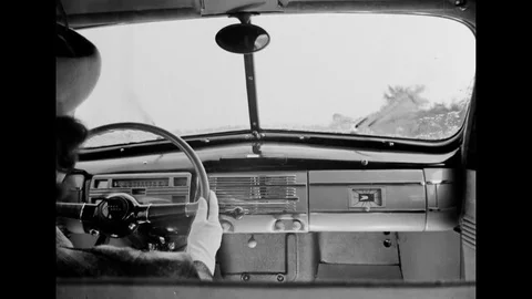 Female Driver Operating Car Windshield Wipers Stock Footage 99305246