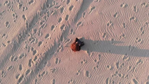 Female drone pilot in a carousel - Baltic Sea Drone Footage 스톡 동영상 130224040