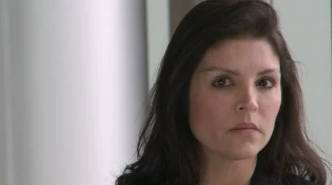 Female - Early 40's Shocked (1 of 2) Stock Footage
