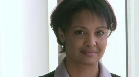 Female - Early 40's Smiling (1 of 2) Stock Footage