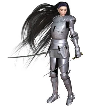 Female Elf Warrior Illustrazione stock