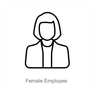 Female Employee Ilustração Stock